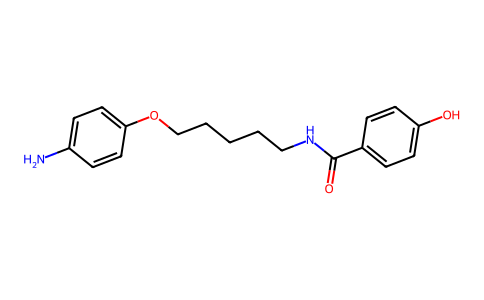 Benzamide, N-(5-(p-aminophenoxy)pentyl)-p-hydroxy- 108367-29-9